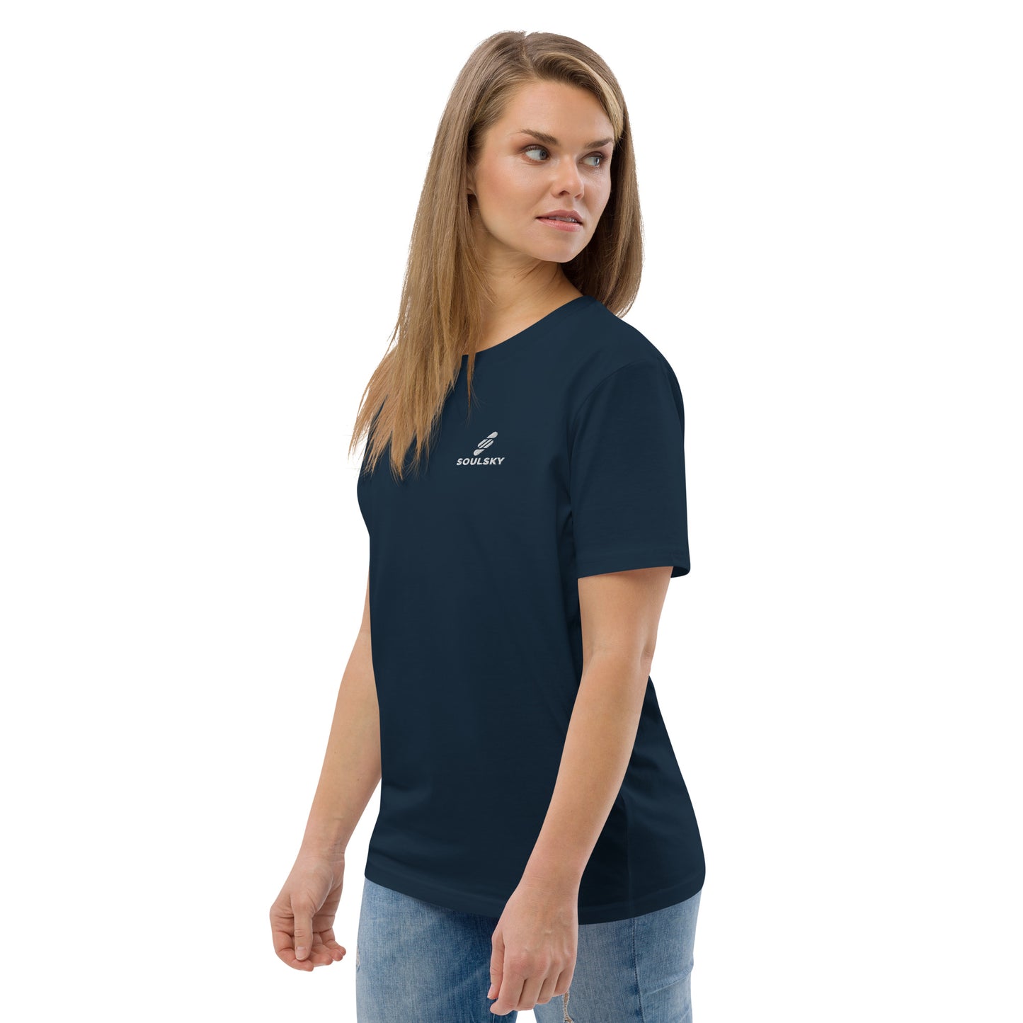 SOULSKY Logo Unisex Crewneck T-shirt - Navy Blue