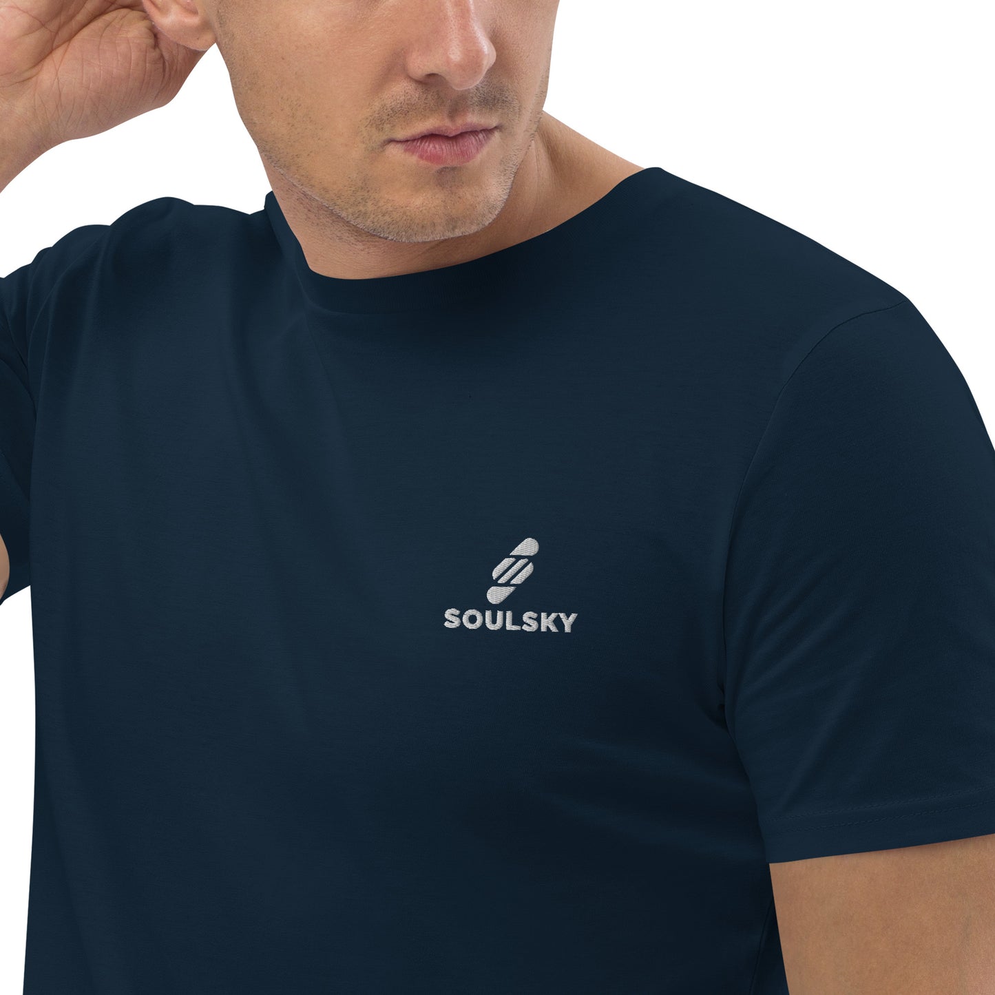 SOULSKY Logo Unisex Crewneck T-shirt - Navy Blue
