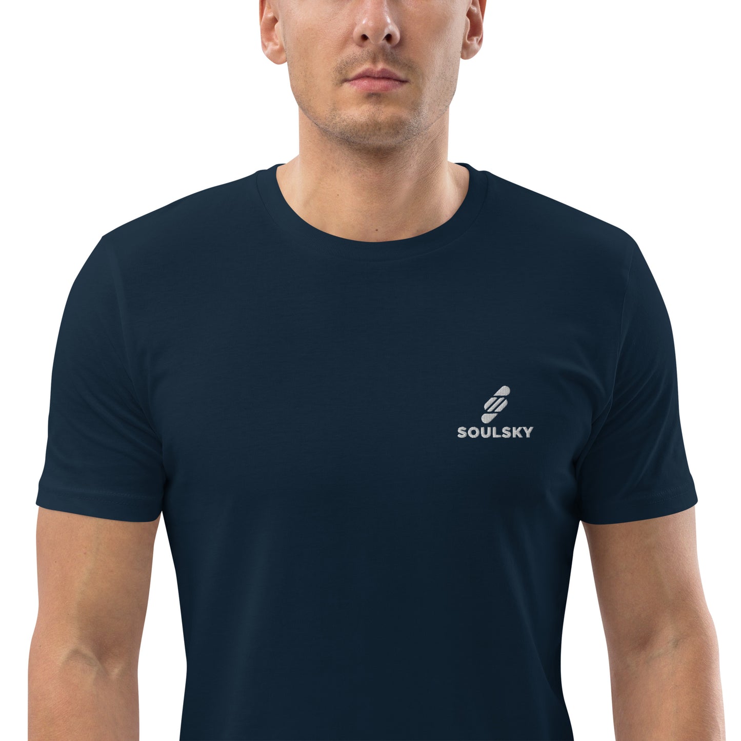 SOULSKY Logo Unisex Crewneck T-shirt - Navy Blue
