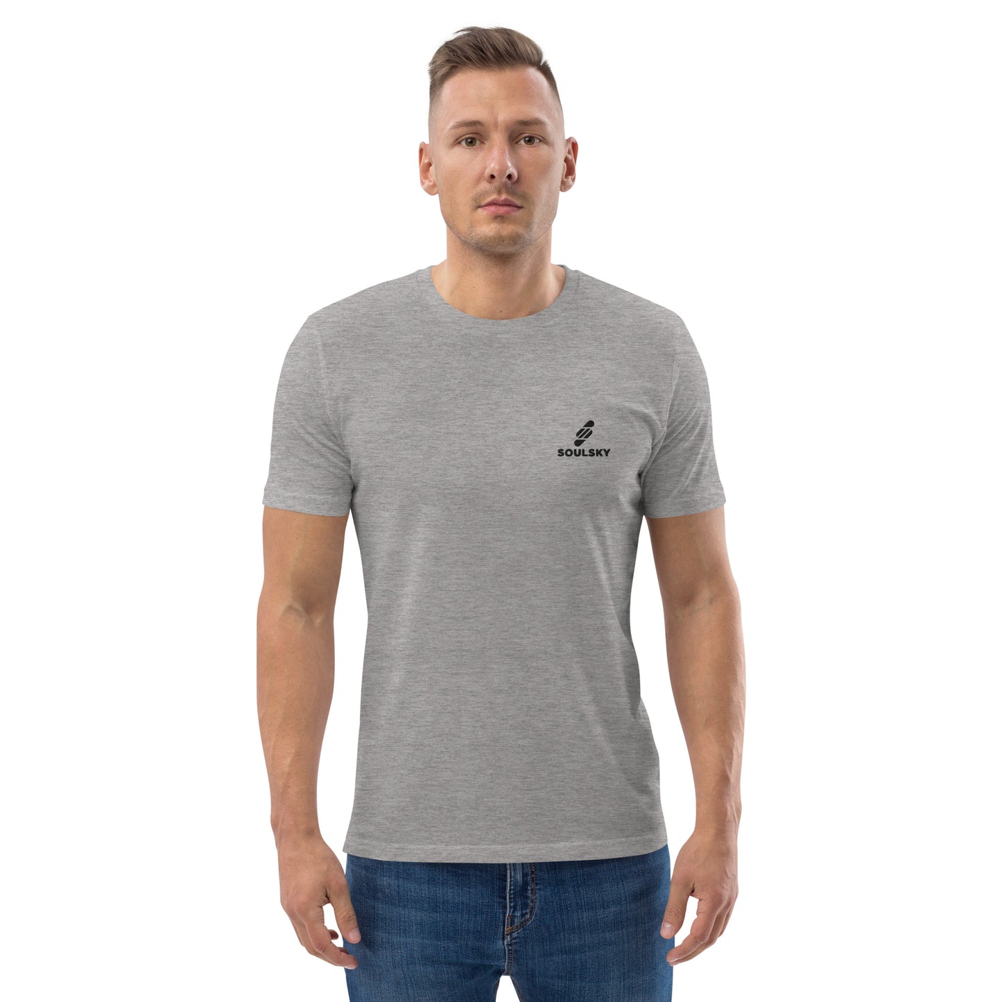 SOULSKY Logo Unisex Crewneck T-shirt - Light Heather Gray