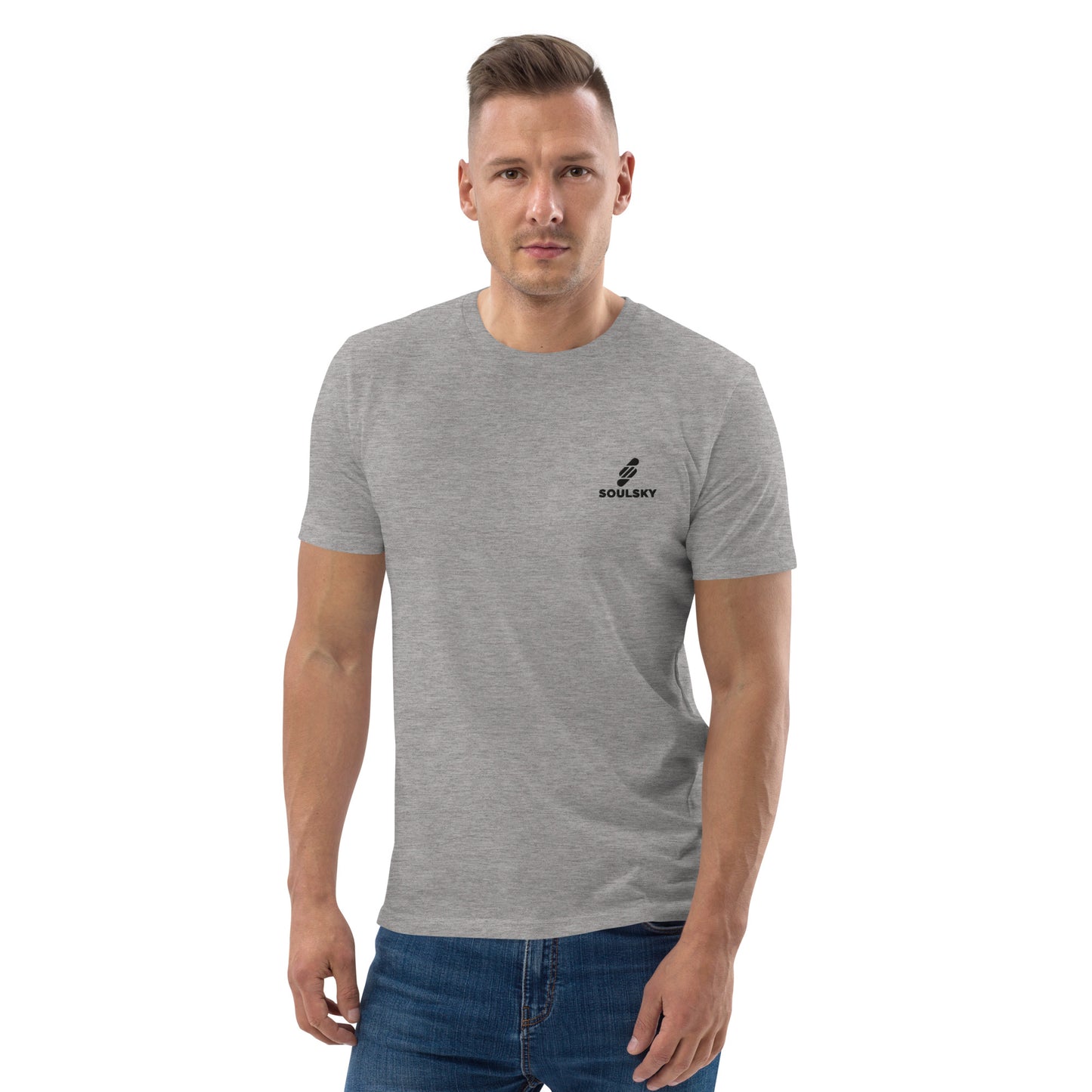 SOULSKY Logo Unisex Crewneck T-shirt - Light Heather Gray