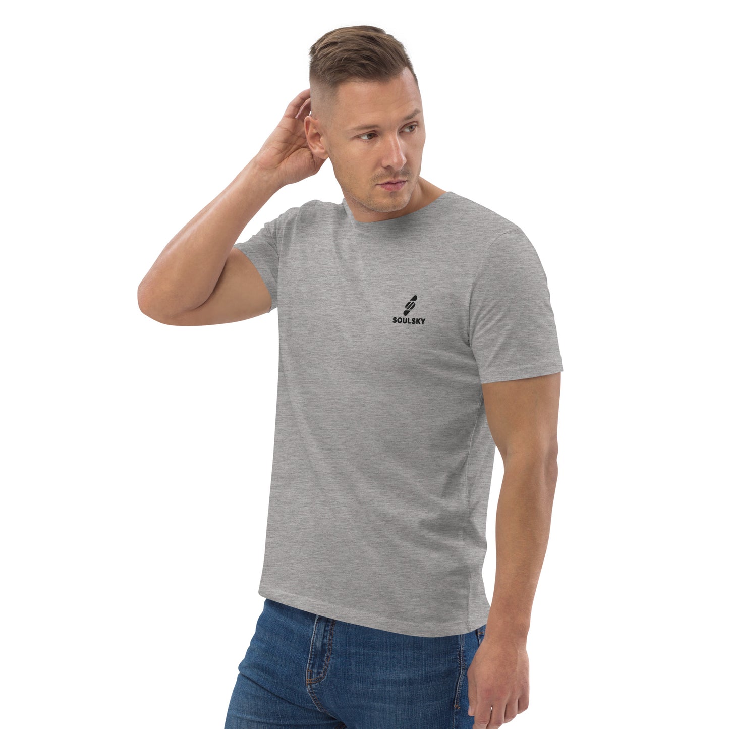 SOULSKY Logo Unisex Crewneck T-shirt - Light Heather Gray