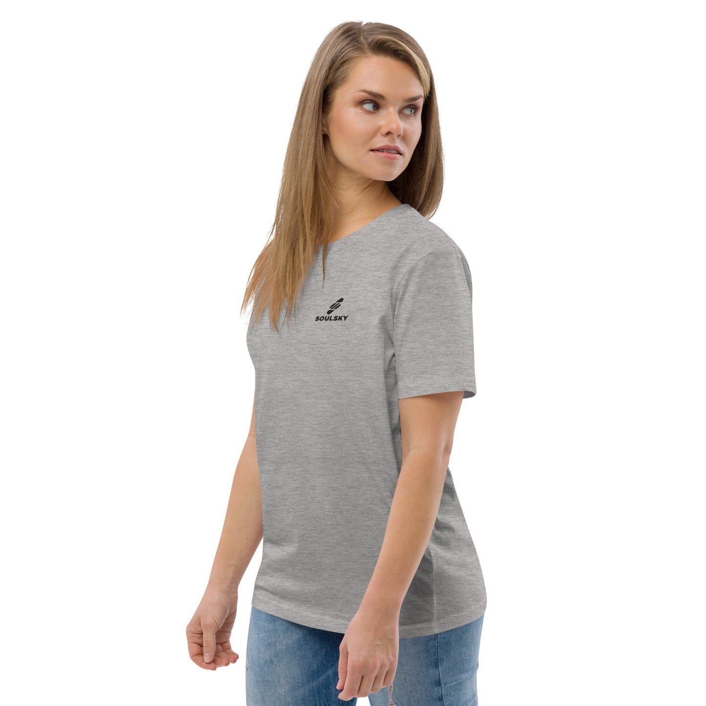 SOULSKY Logo Unisex Crewneck T-shirt - Light Heather Gray