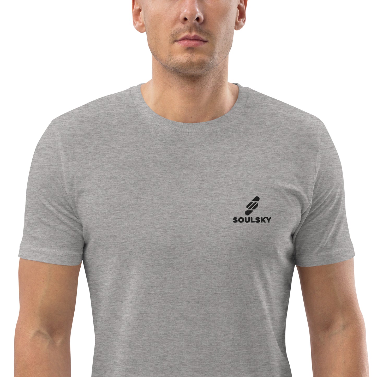 SOULSKY Logo Unisex Crewneck T-shirt - Light Heather Gray