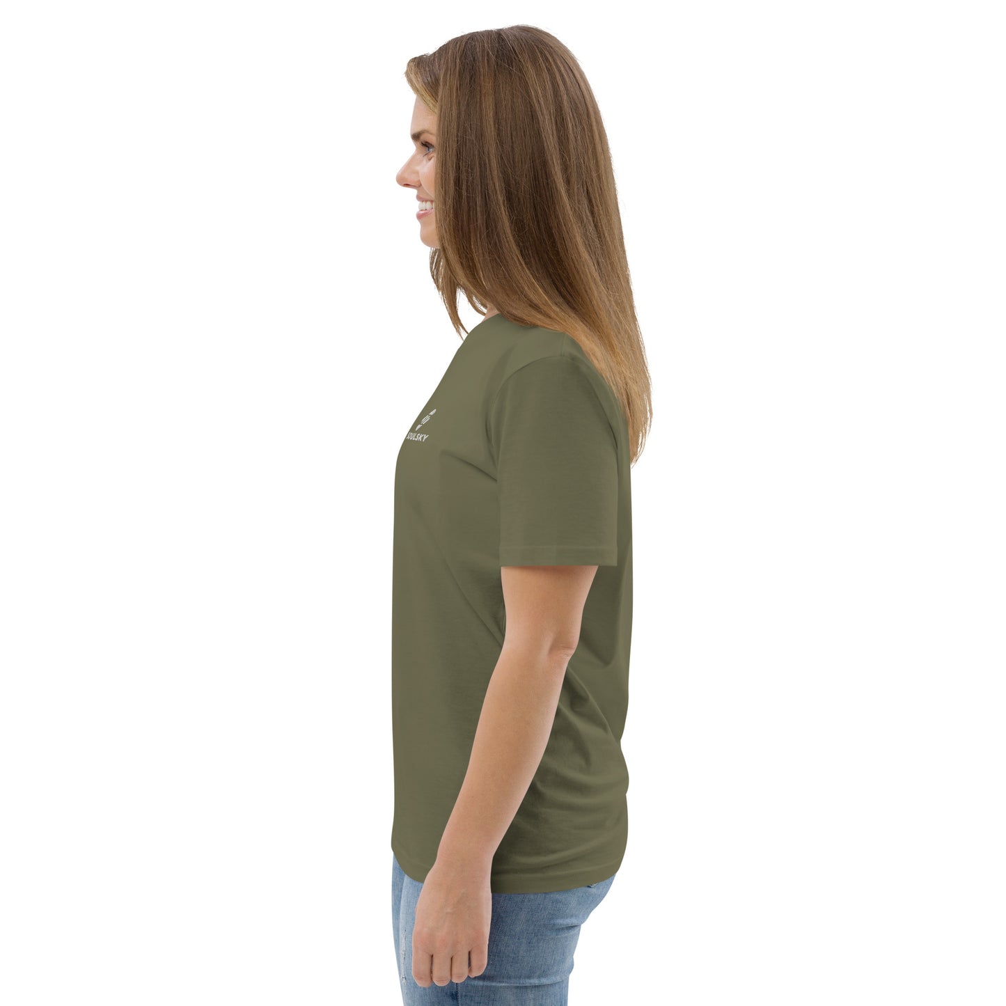 SOULSKY Logo Unisex Crewneck T-shirt - Olive Green