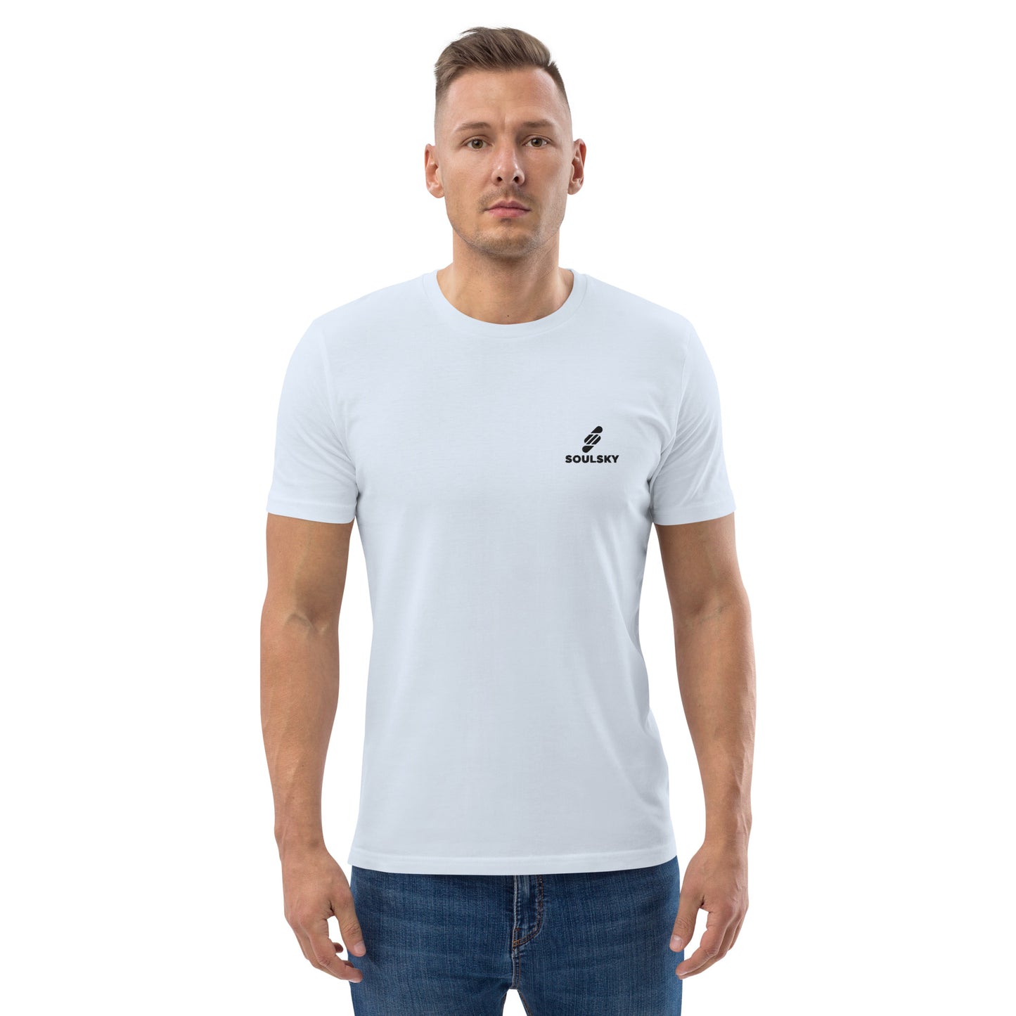 SOULSKY Logo Unisex Crewneck T-shirt - Light Blue
