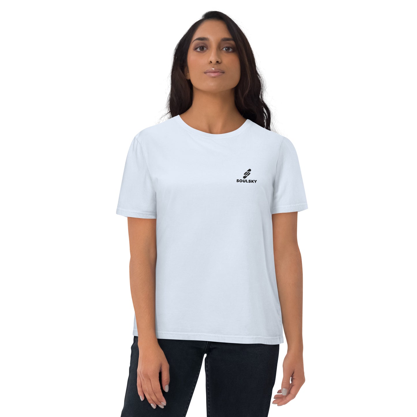 SOULSKY Logo Unisex Crewneck T-shirt - Light Blue