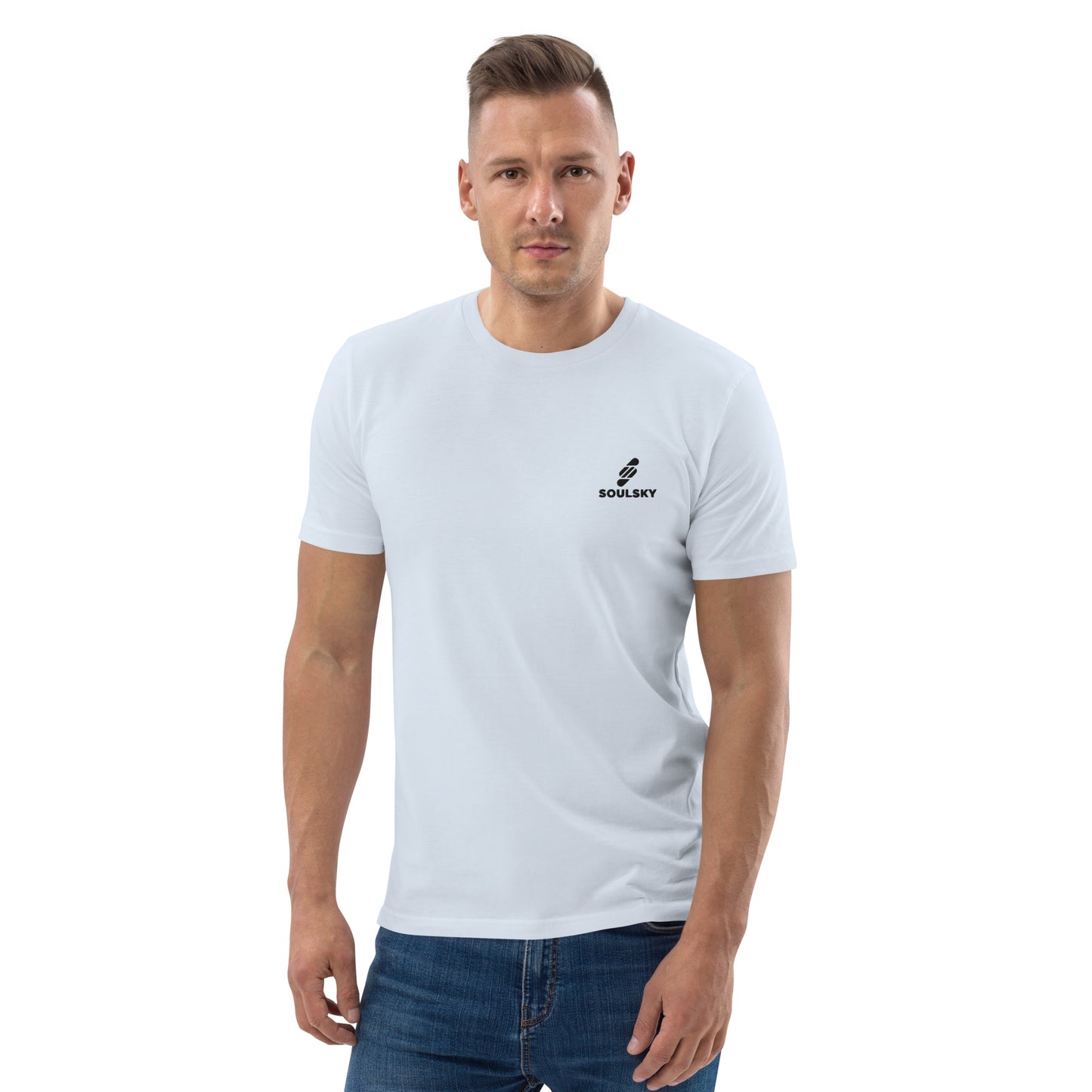 SOULSKY Logo Unisex Crewneck T-shirt - Light Blue