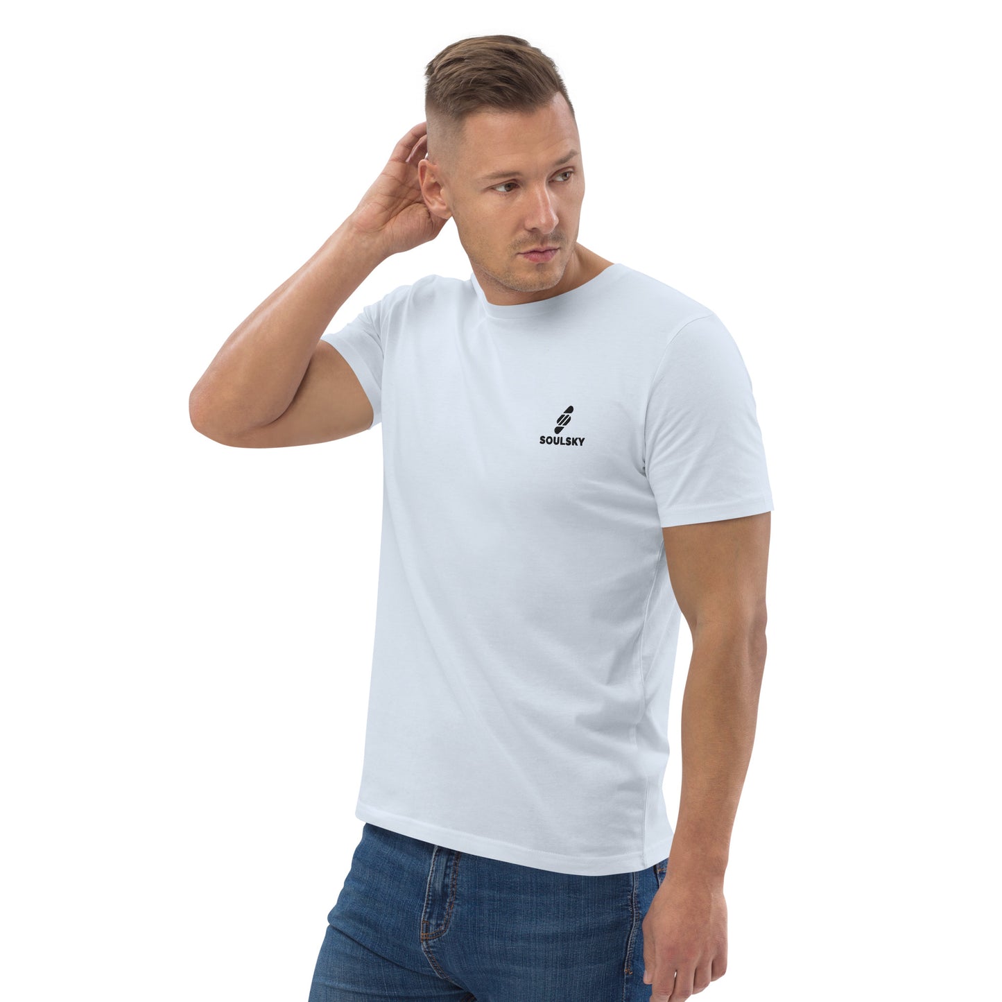 SOULSKY Logo Unisex Crewneck T-shirt - Light Blue