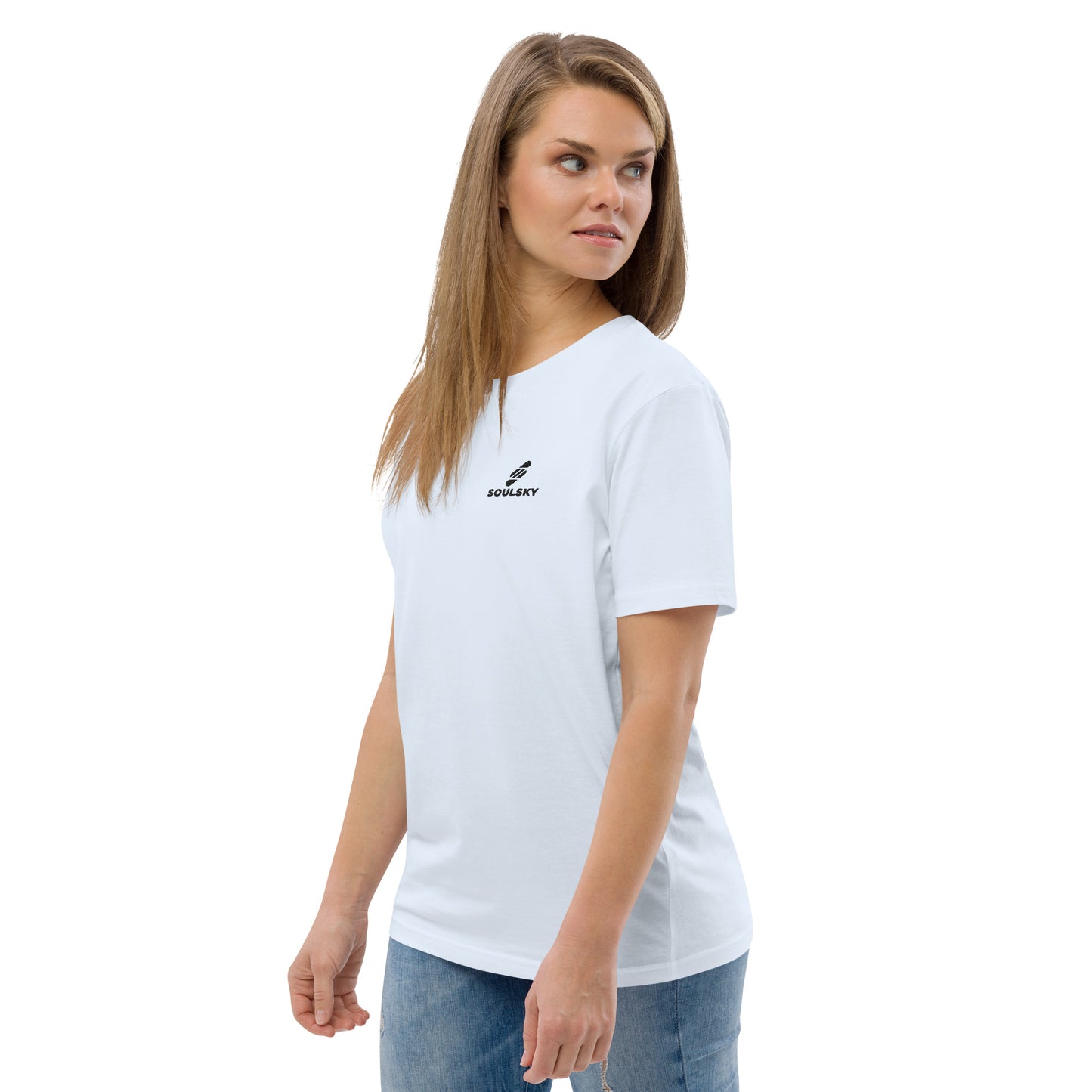 SOULSKY Logo Unisex Crewneck T-shirt - Light Blue