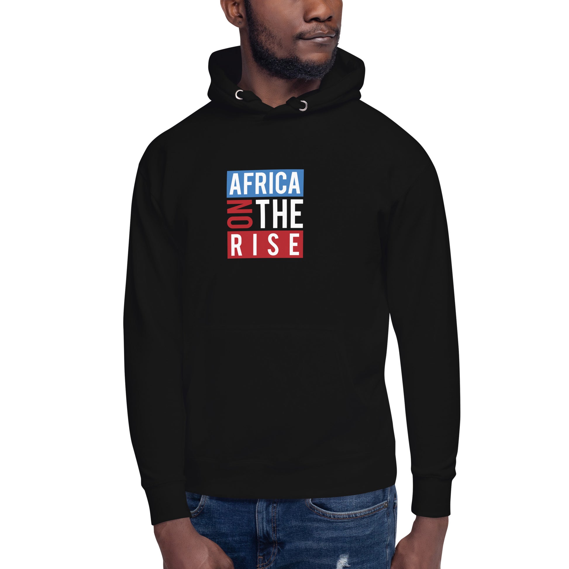 AFRICA ON THE RISE Hoodie (Black) - SOULSKY