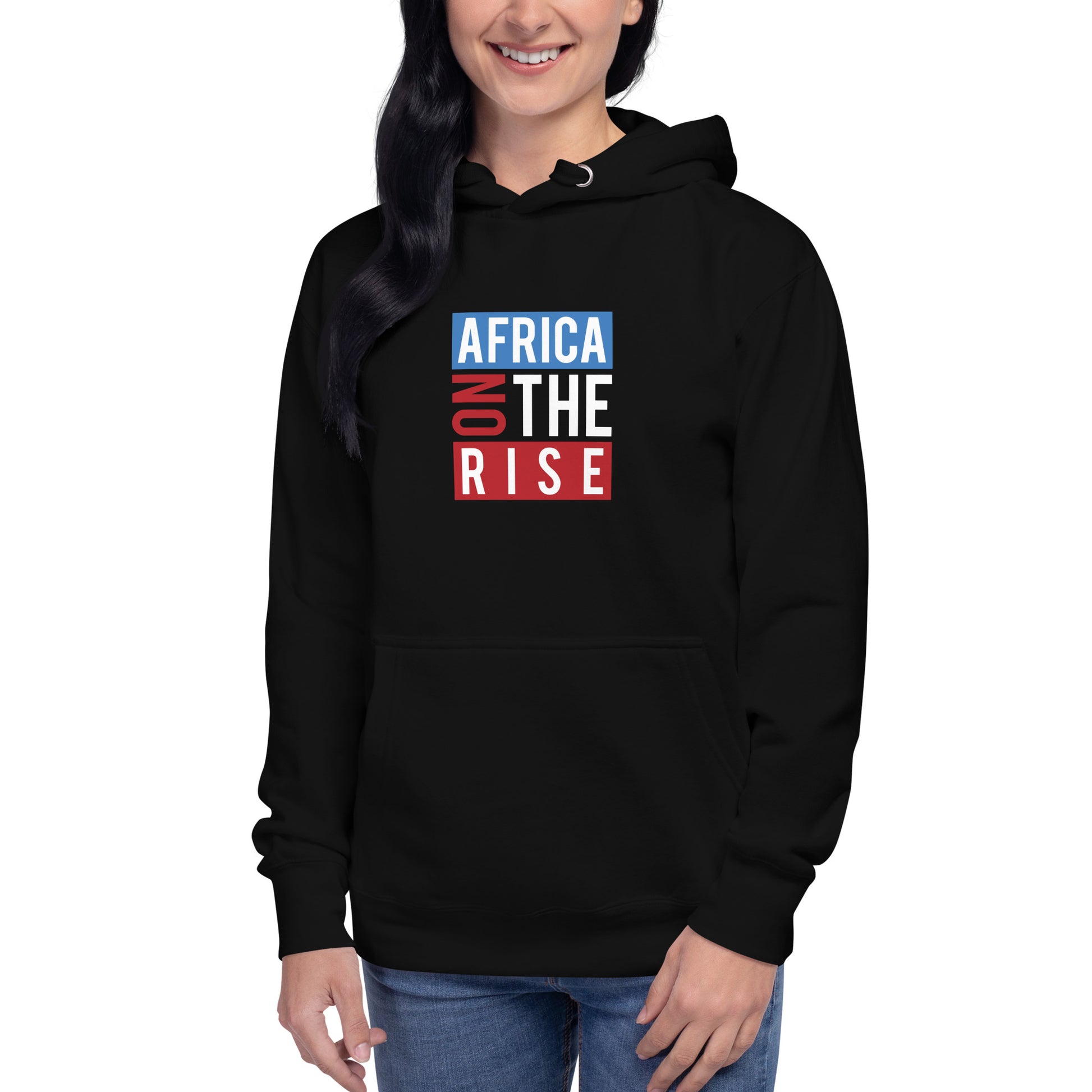 AFRICA ON THE RISE Hoodie (Black) - SOULSKY