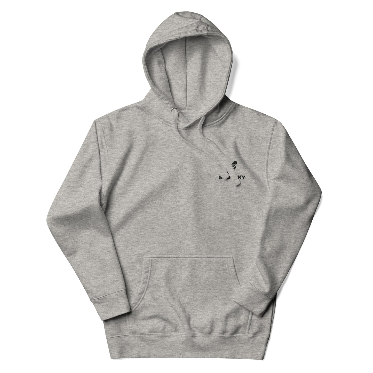 Embroidered Logo Popover Hoodie - Light Gray