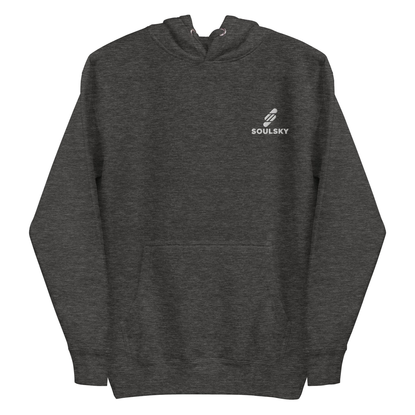Embroidered Logo Popover Hoodie - Charcoal Heather