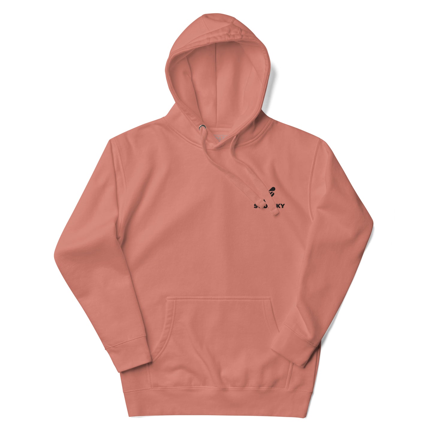 Embroidered Logo Popover Hoodie - Pink