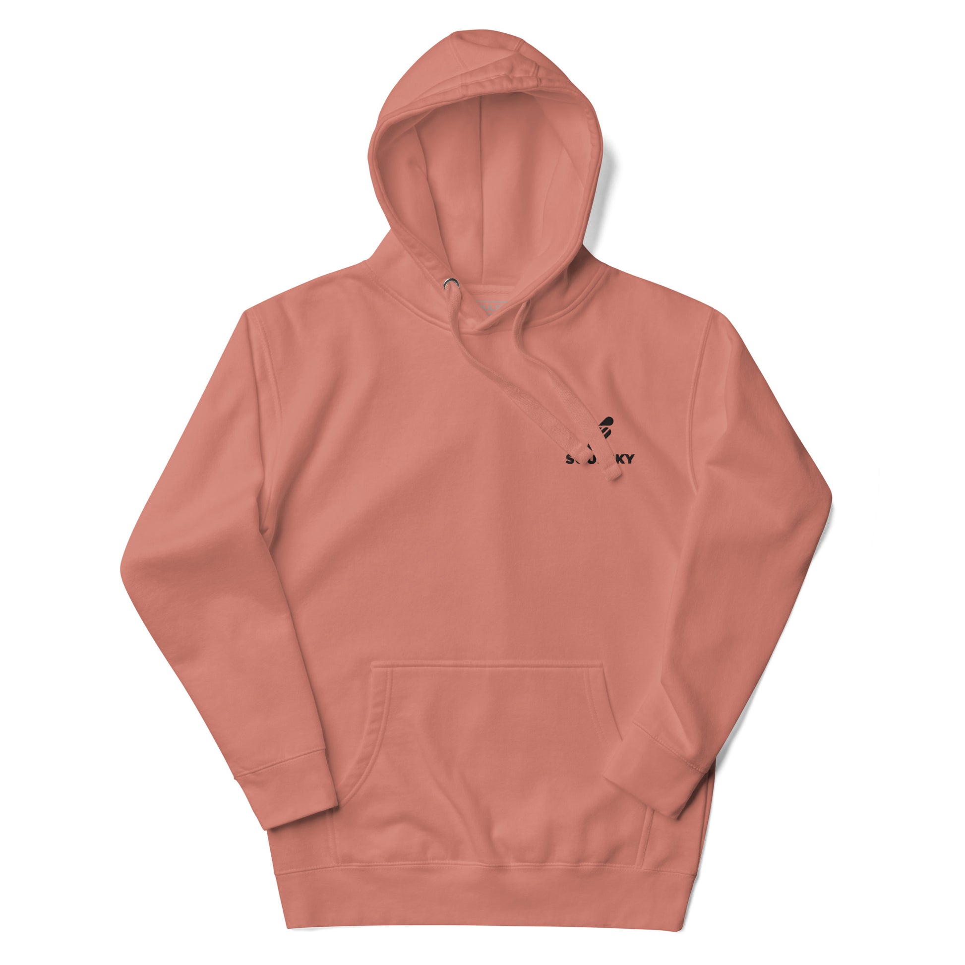 Embroidered Logo Popover Hoodie - Pink - SOULSKY