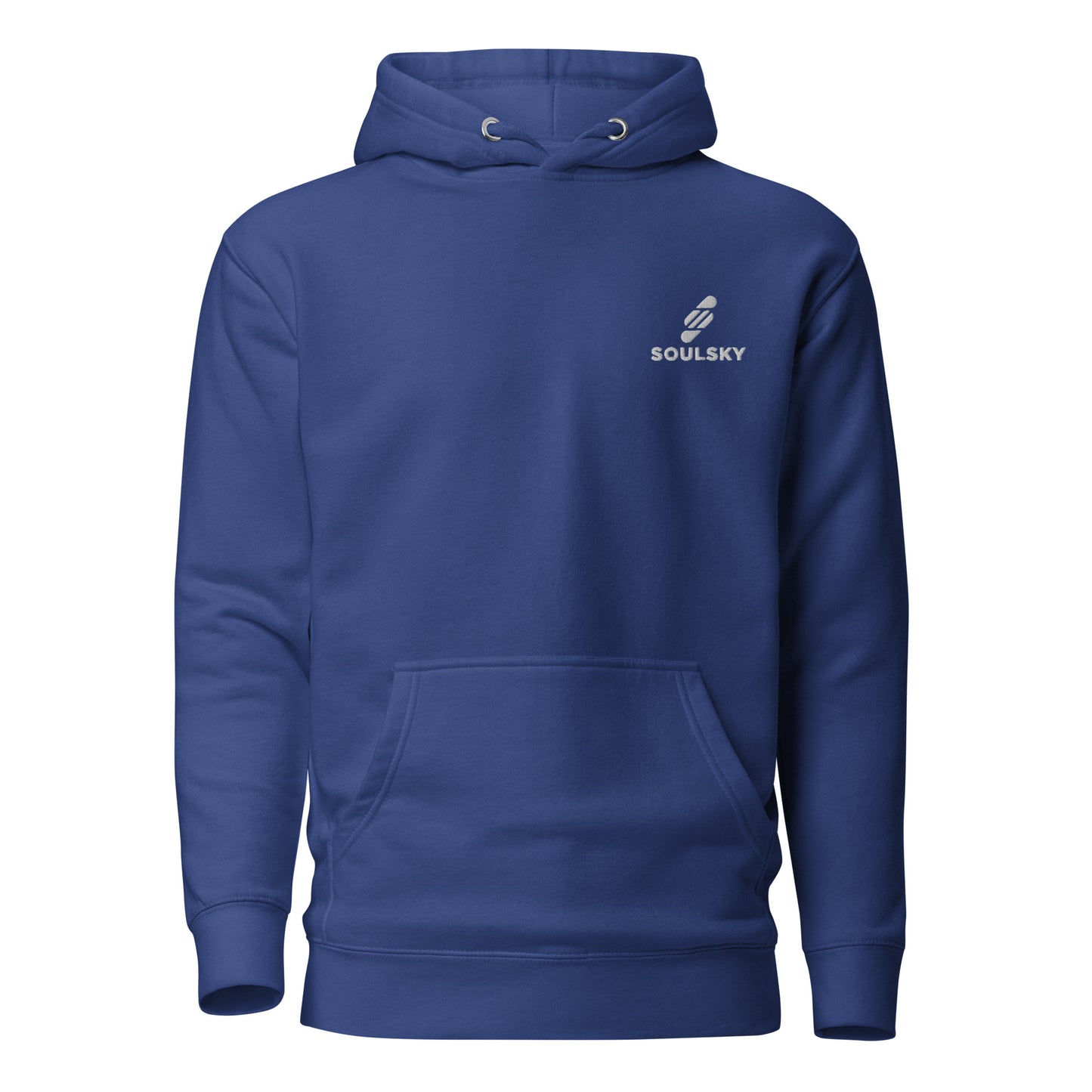 Embroidered Logo Popover Hoodie - Royal Blue