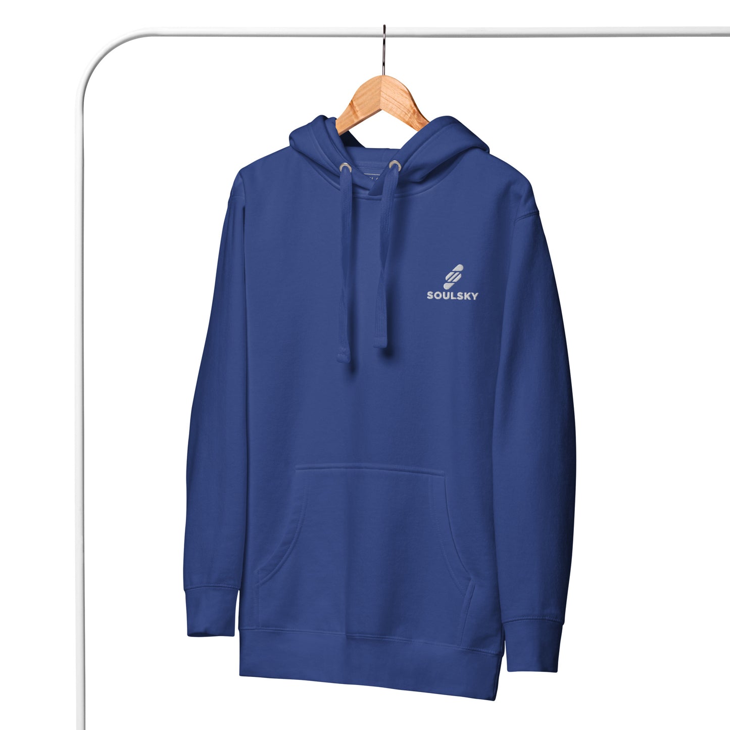 Embroidered Logo Popover Hoodie - Royal Blue