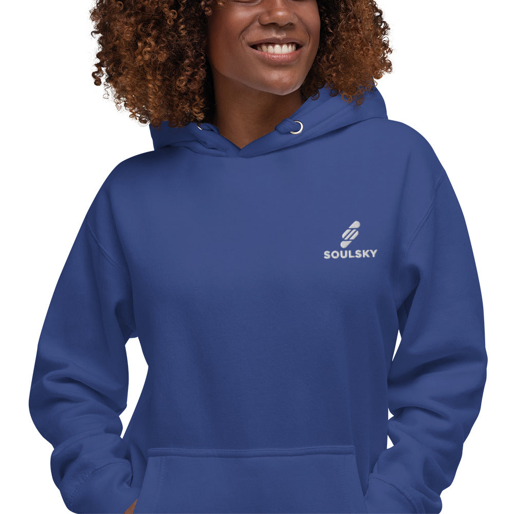Embroidered Logo Popover Hoodie - Royal Blue