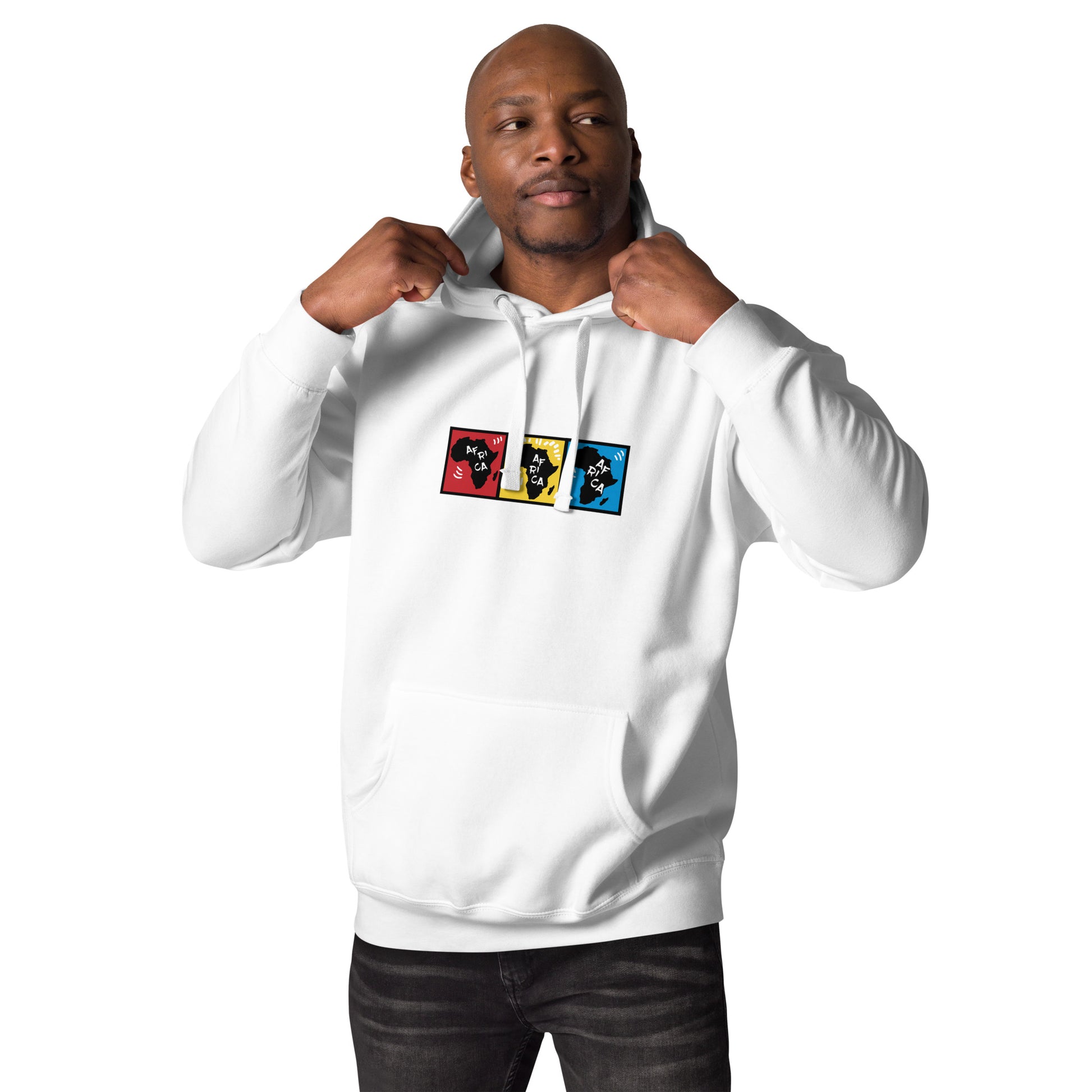 AFRICA PRIMARY Hoodie (White) - SOULSKY