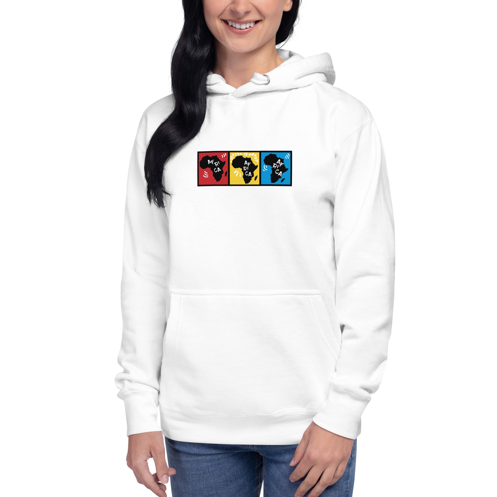 AFRICA PRIMARY Hoodie (White) - SOULSKY
