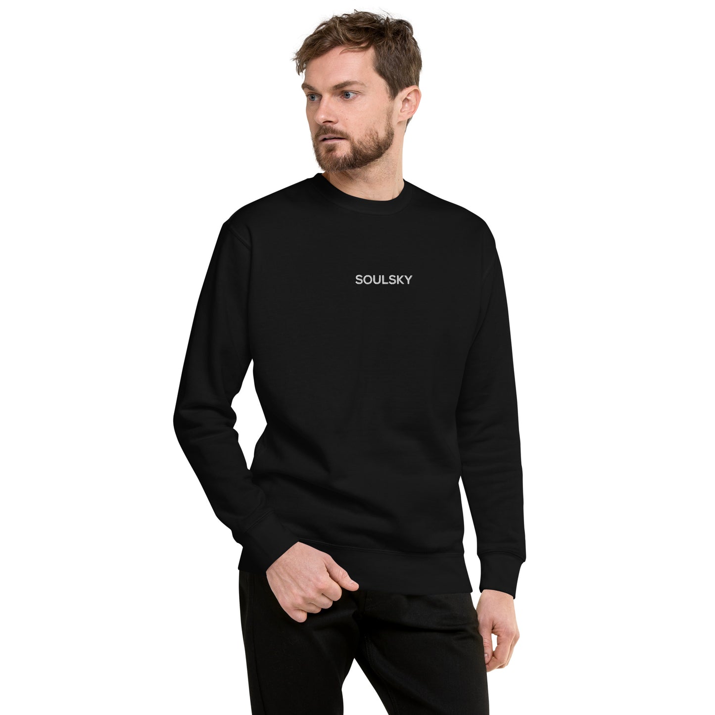 SOULSKY Classic Crew Sweatshirt - Black