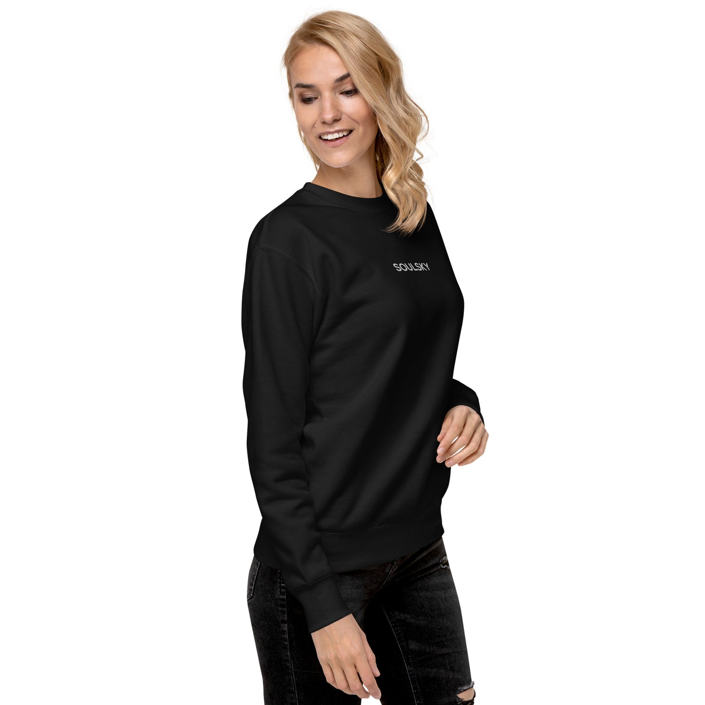 SOULSKY Classic Crew Sweatshirt - Black