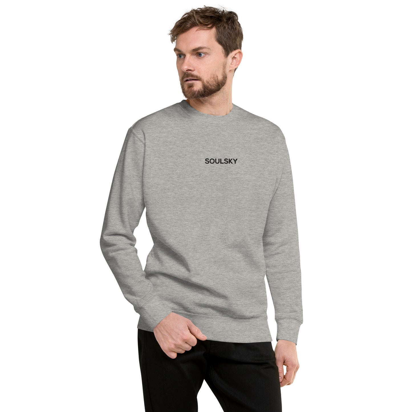 SOULSKY Classic Crew Sweatshirt - Light Gray