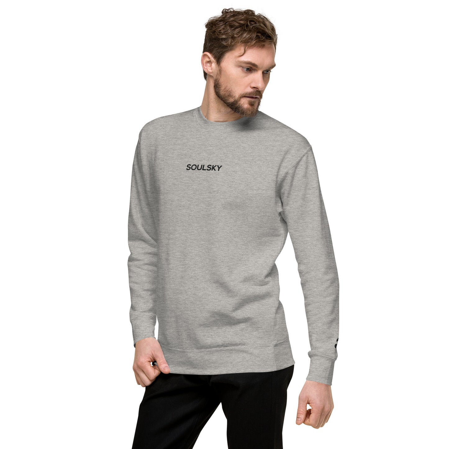 SOULSKY Classic Crew Sweatshirt - Light Gray