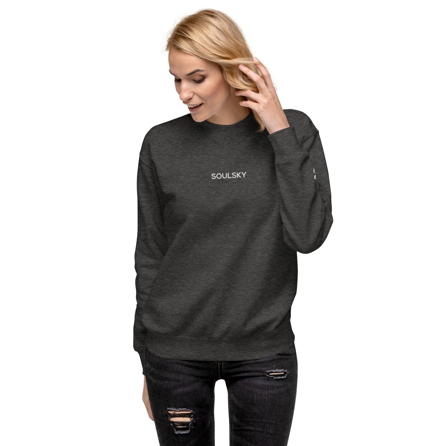 SOULSKY Classic Crew Sweatshirt - Charcoal Gray
