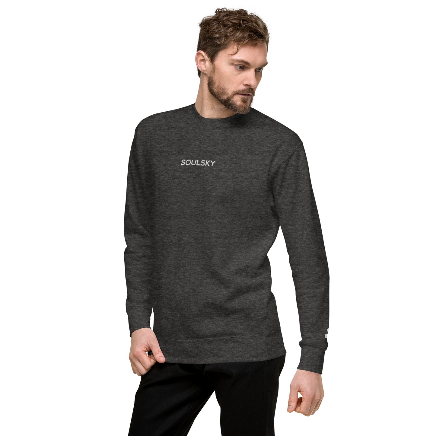 SOULSKY Classic Crew Sweatshirt - Charcoal Gray