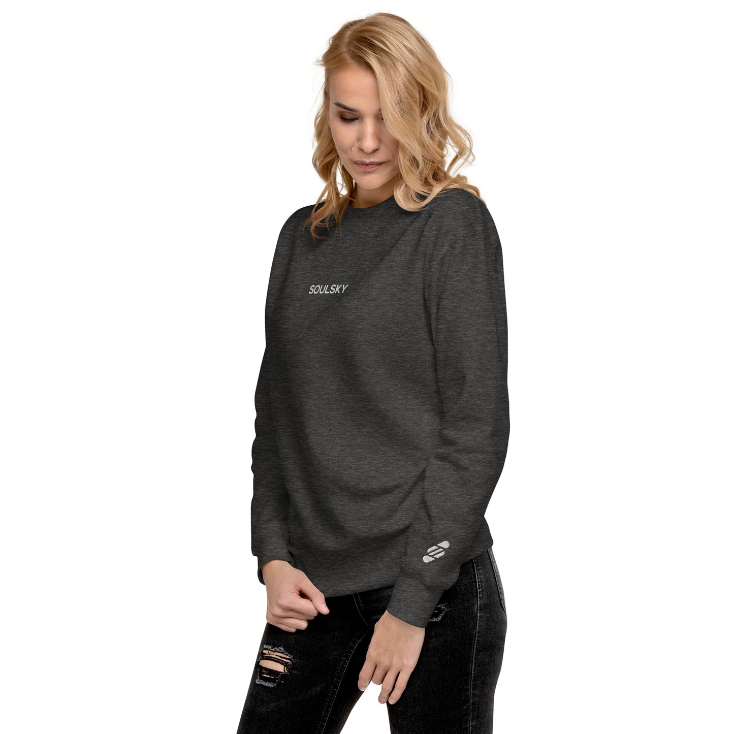SOULSKY Classic Crew Sweatshirt - Charcoal Gray