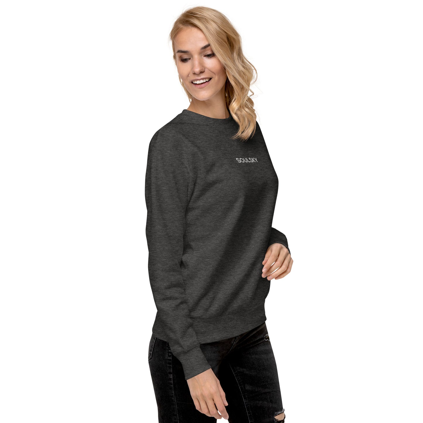 SOULSKY Classic Crew Sweatshirt - Charcoal Gray