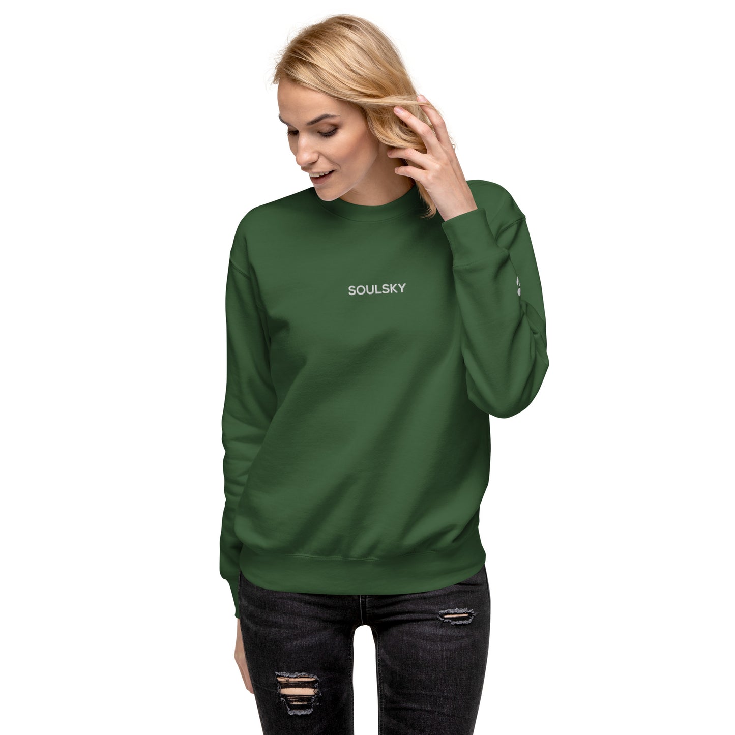 SOULSKY Classic Crew Sweatshirt - Forest Green