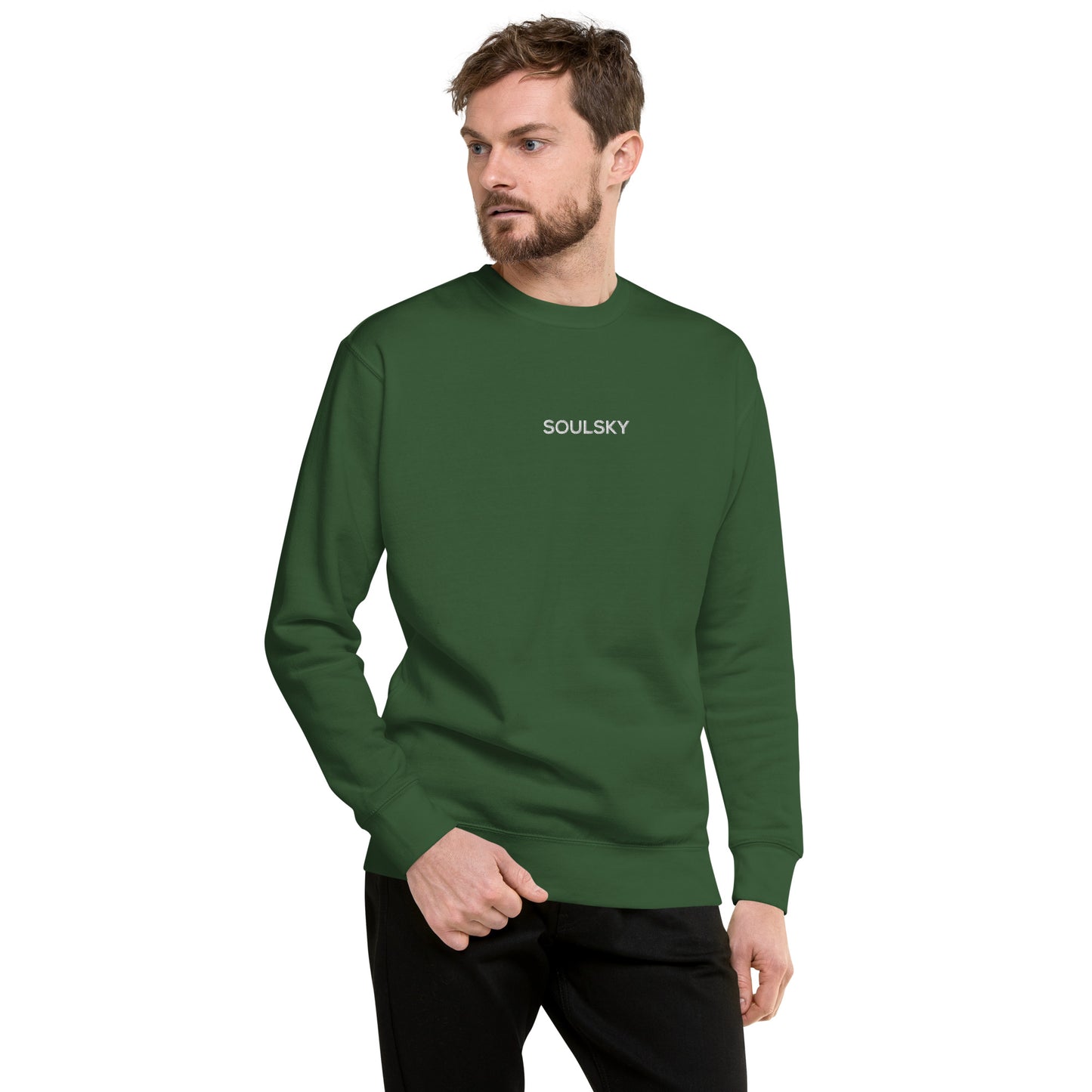 SOULSKY Classic Crew Sweatshirt - Forest Green