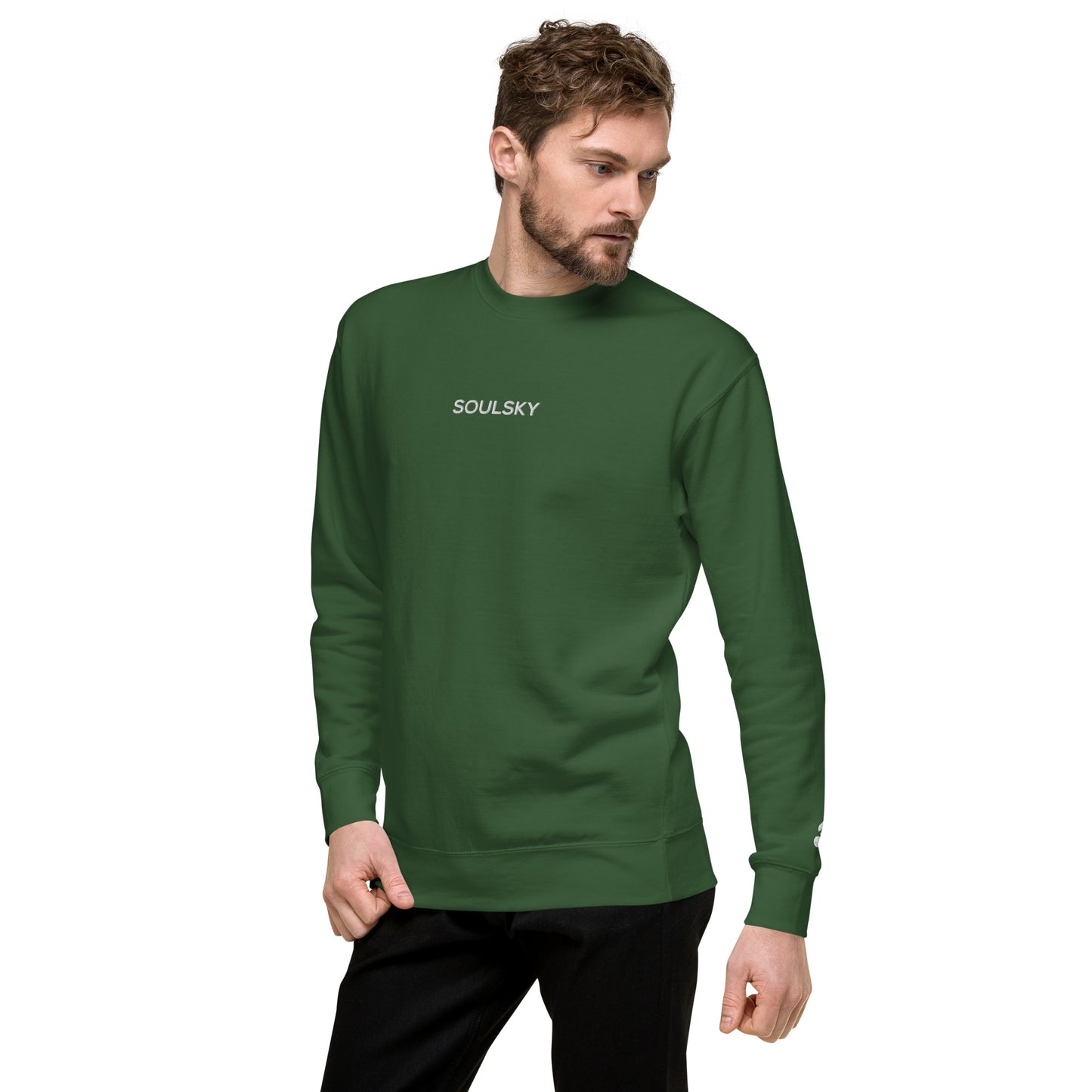 SOULSKY Classic Crew Sweatshirt - Forest Green
