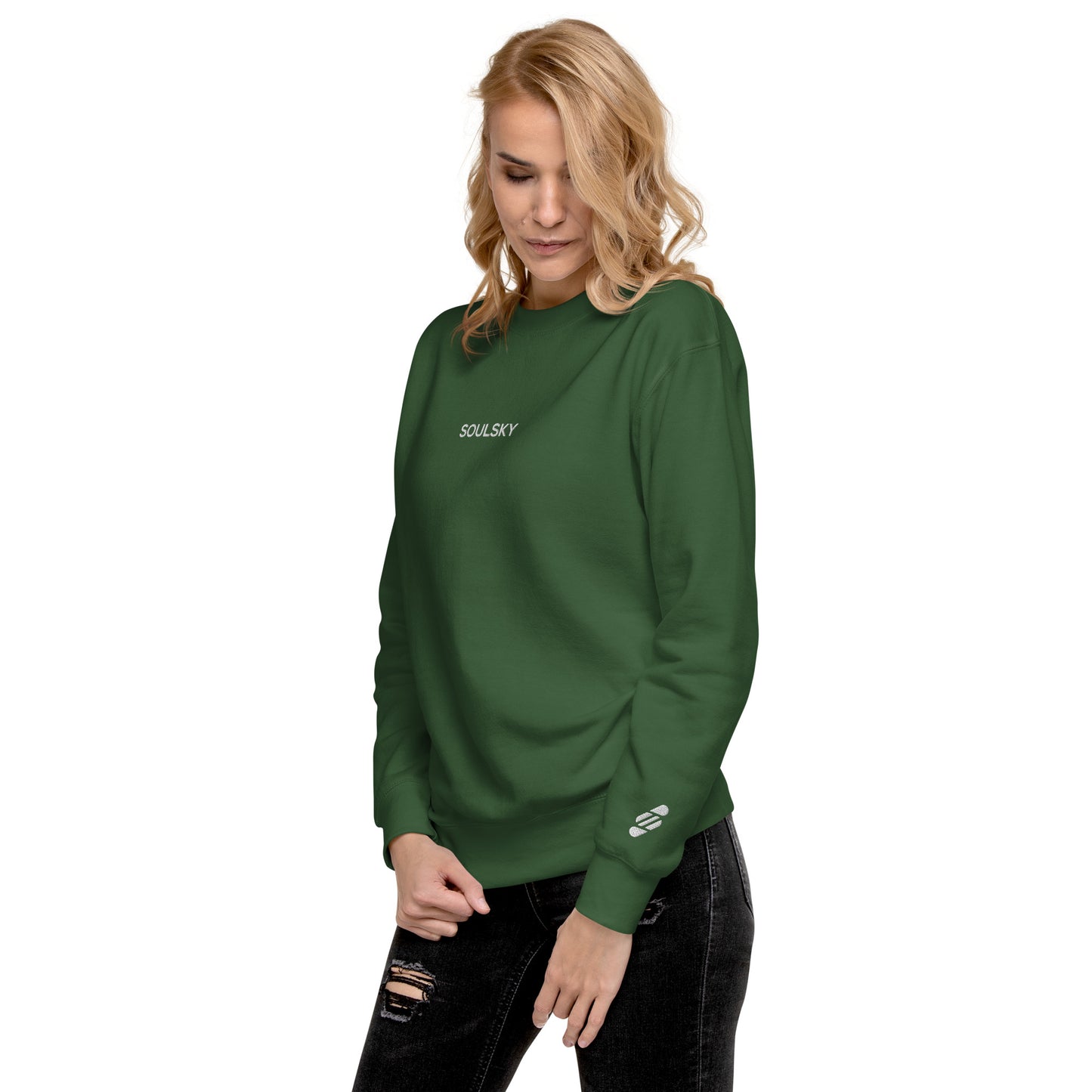 SOULSKY Classic Crew Sweatshirt - Forest Green