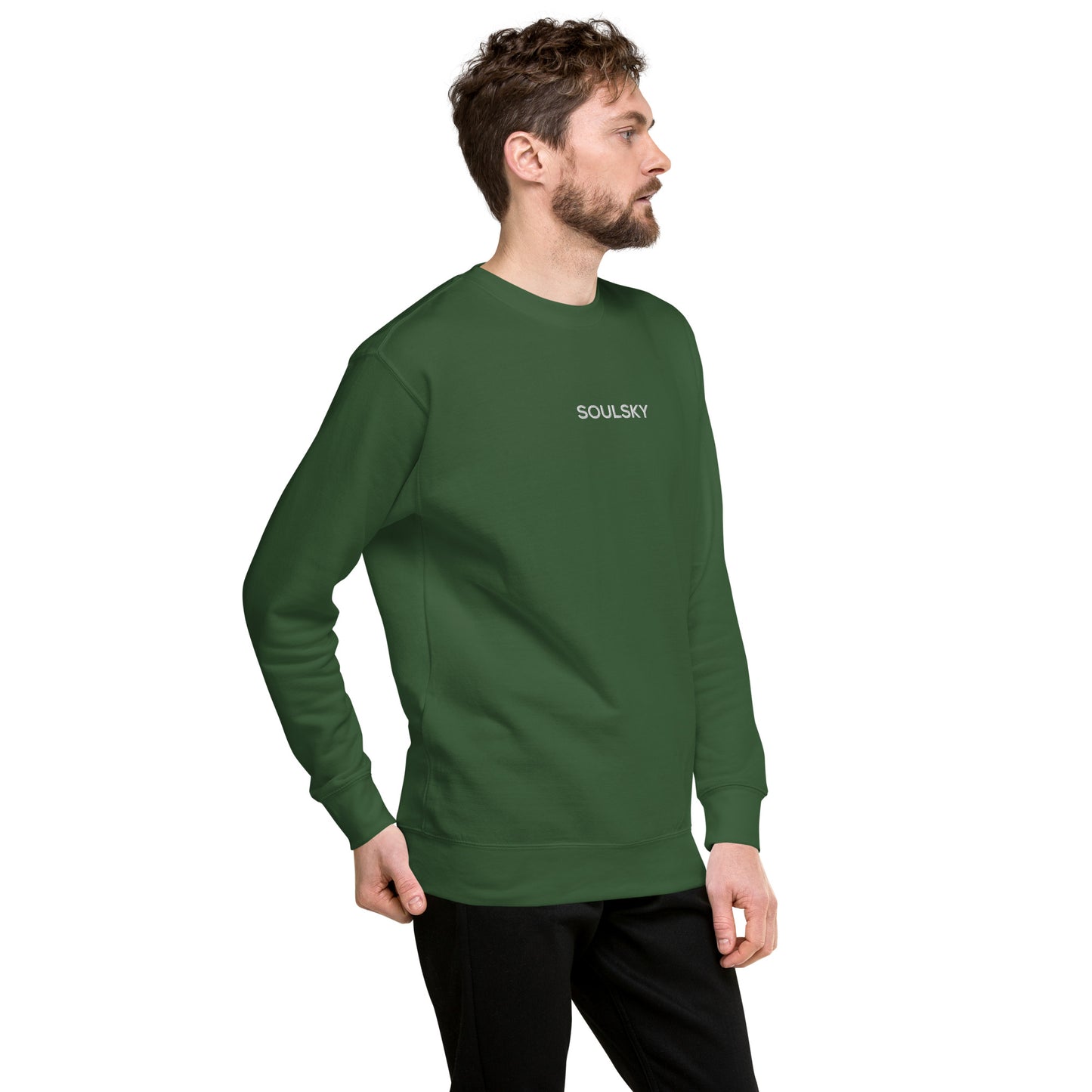 SOULSKY Classic Crew Sweatshirt - Forest Green