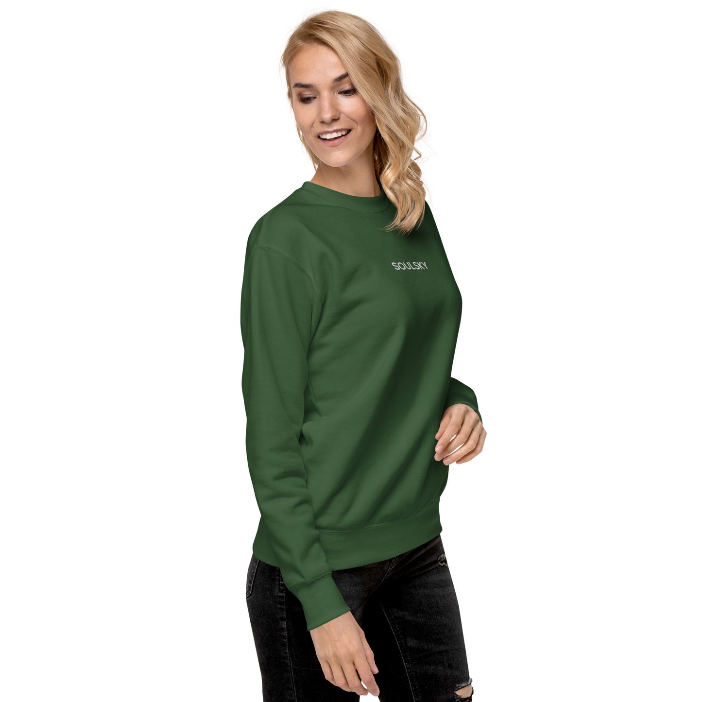 SOULSKY Classic Crew Sweatshirt - Forest Green