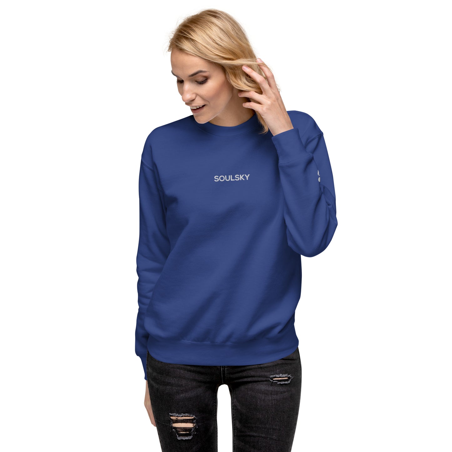 SOULSKY Classic Crew Sweatshirt - Royal Blue