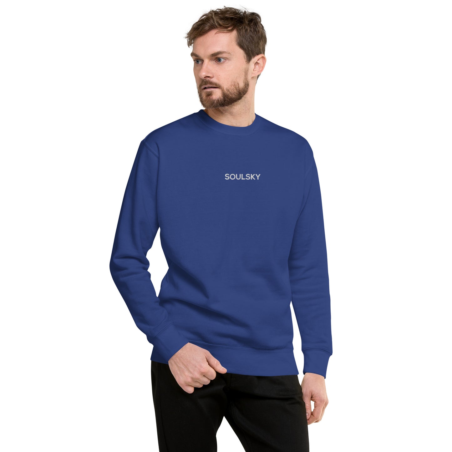 SOULSKY Classic Crew Sweatshirt - Royal Blue