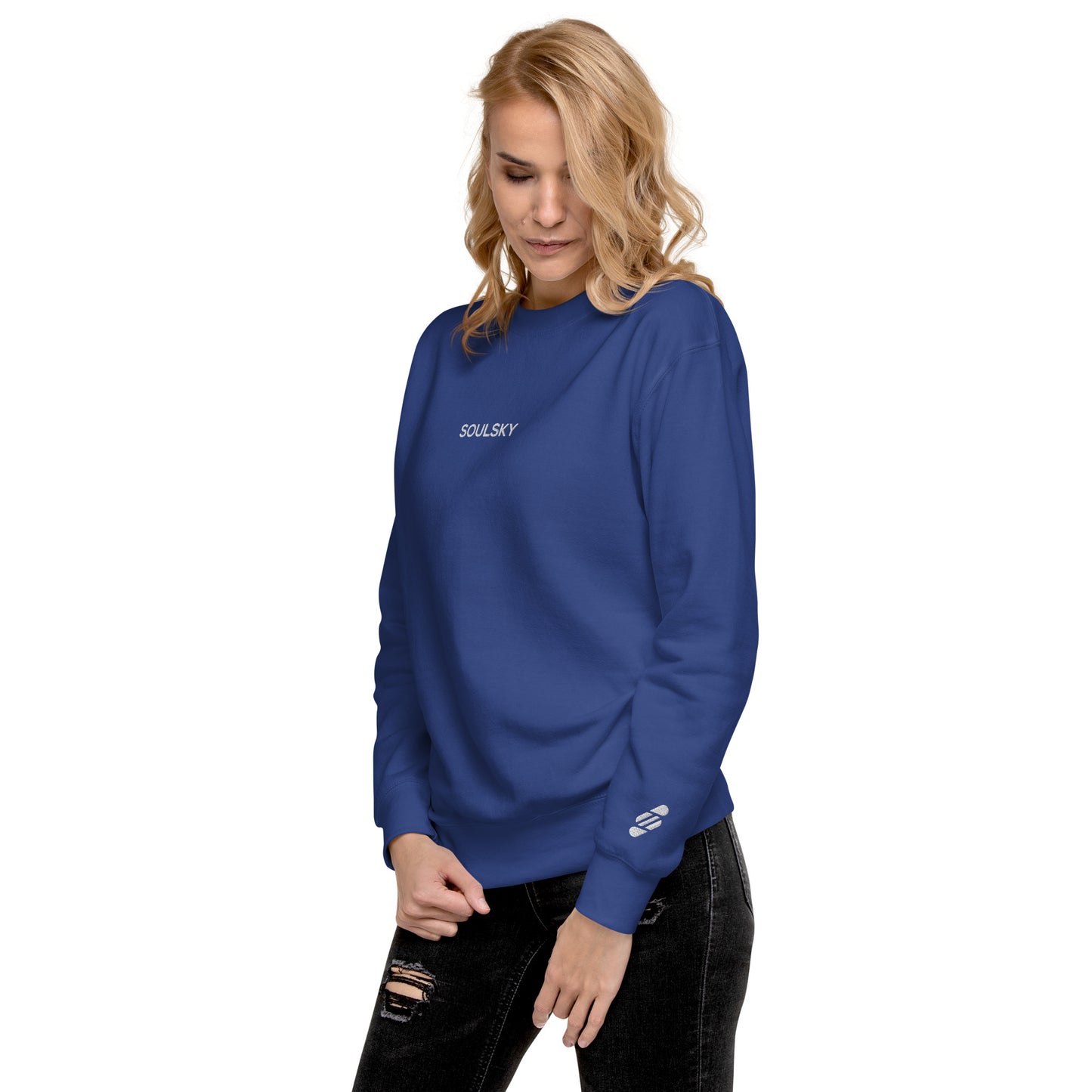 SOULSKY Classic Crew Sweatshirt - Royal Blue