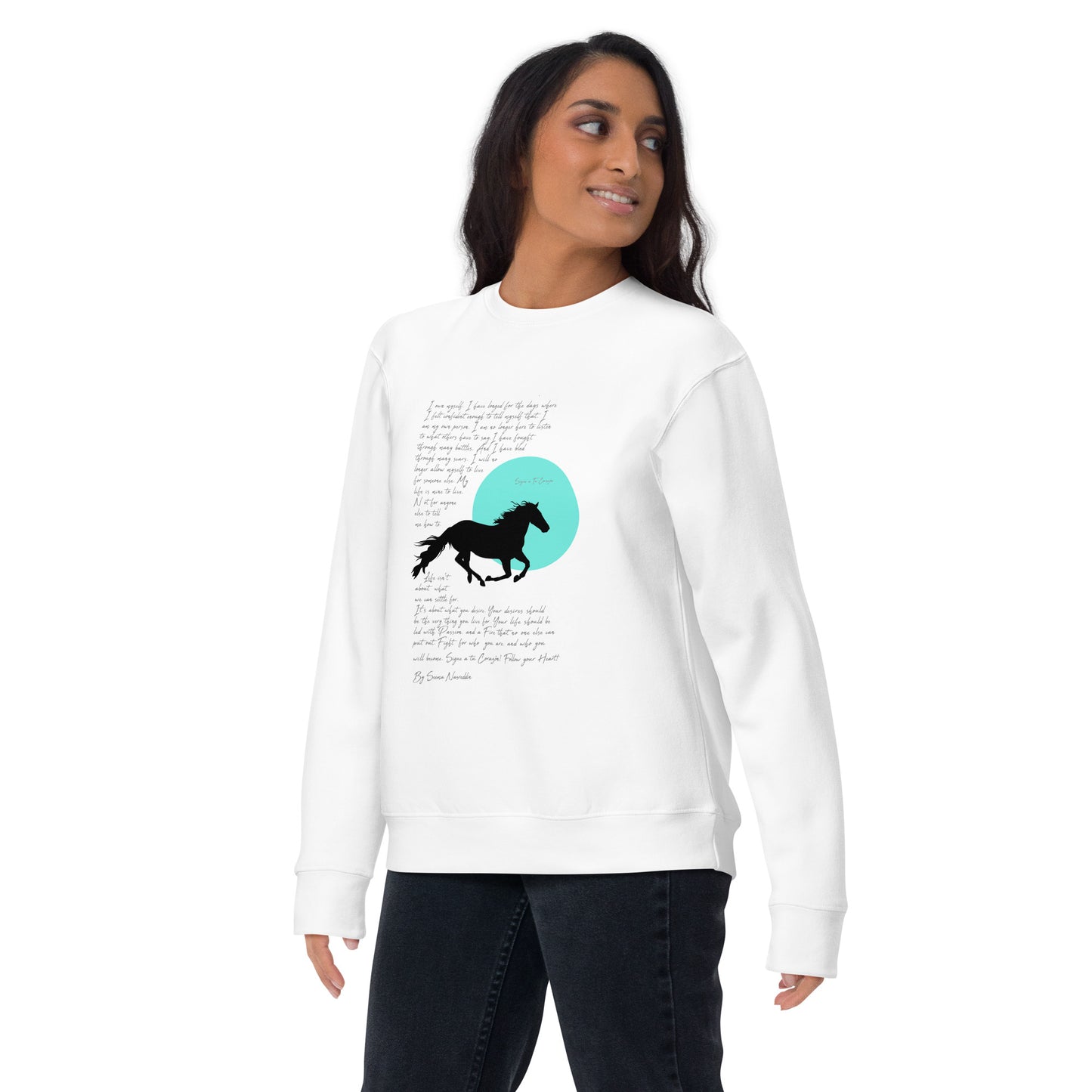 SIGUE A TU CORAZON (Follow Your Heart) Sweatshirt (White)