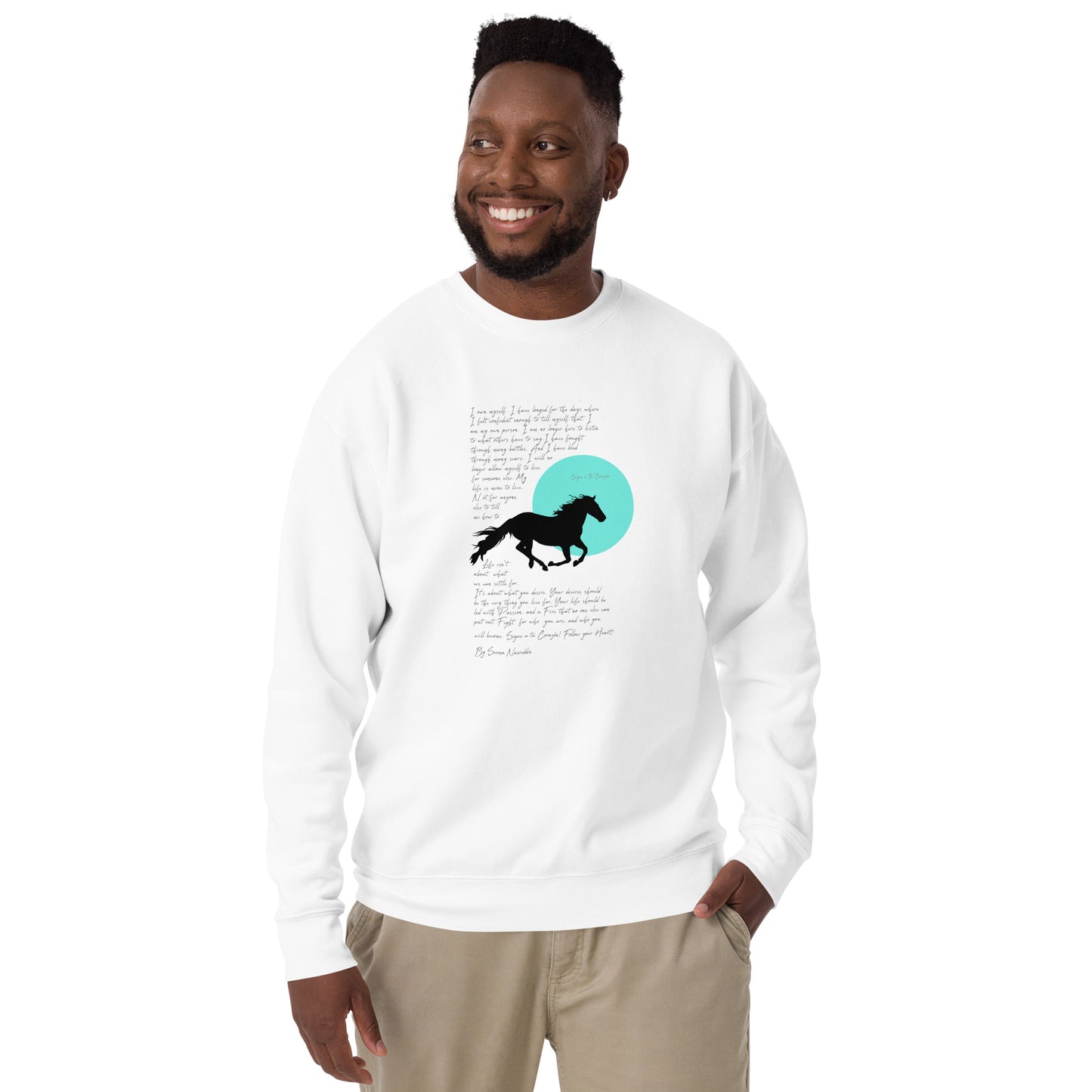 SIGUE A TU CORAZON (Follow Your Heart) Sweatshirt (White)