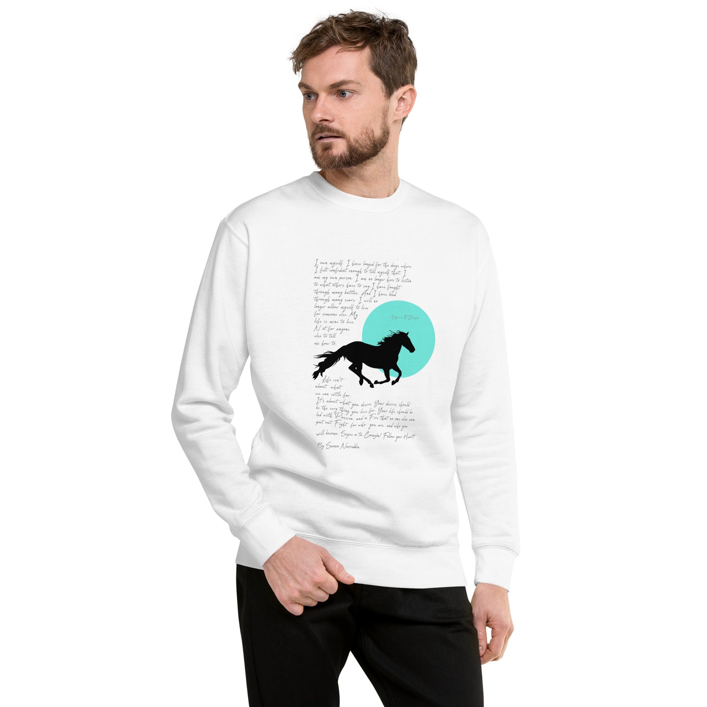 SIGUE A TU CORAZON (Follow Your Heart) Sweatshirt (White)