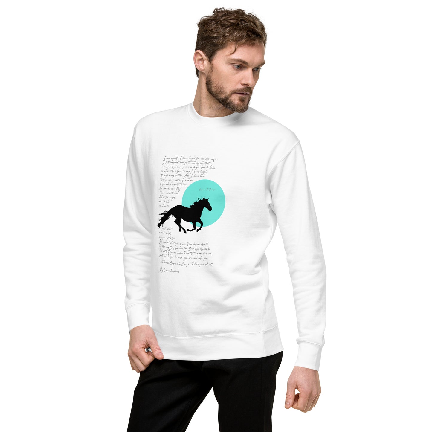 SIGUE A TU CORAZON (Follow Your Heart) Sweatshirt (White)