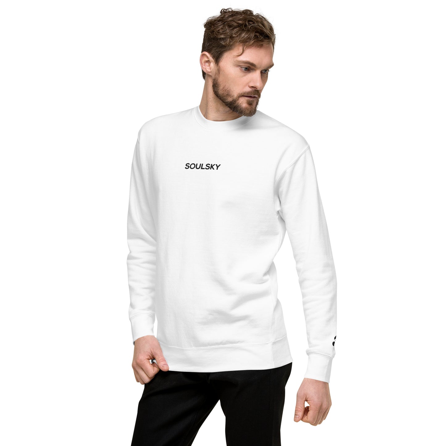 SOULSKY Classic Crew Sweatshirt - White