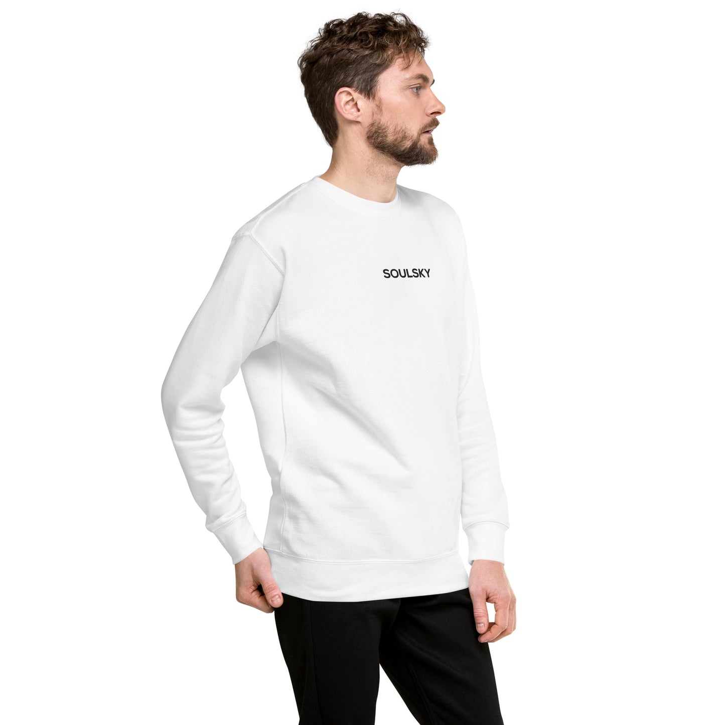 SOULSKY Classic Crew Sweatshirt - White