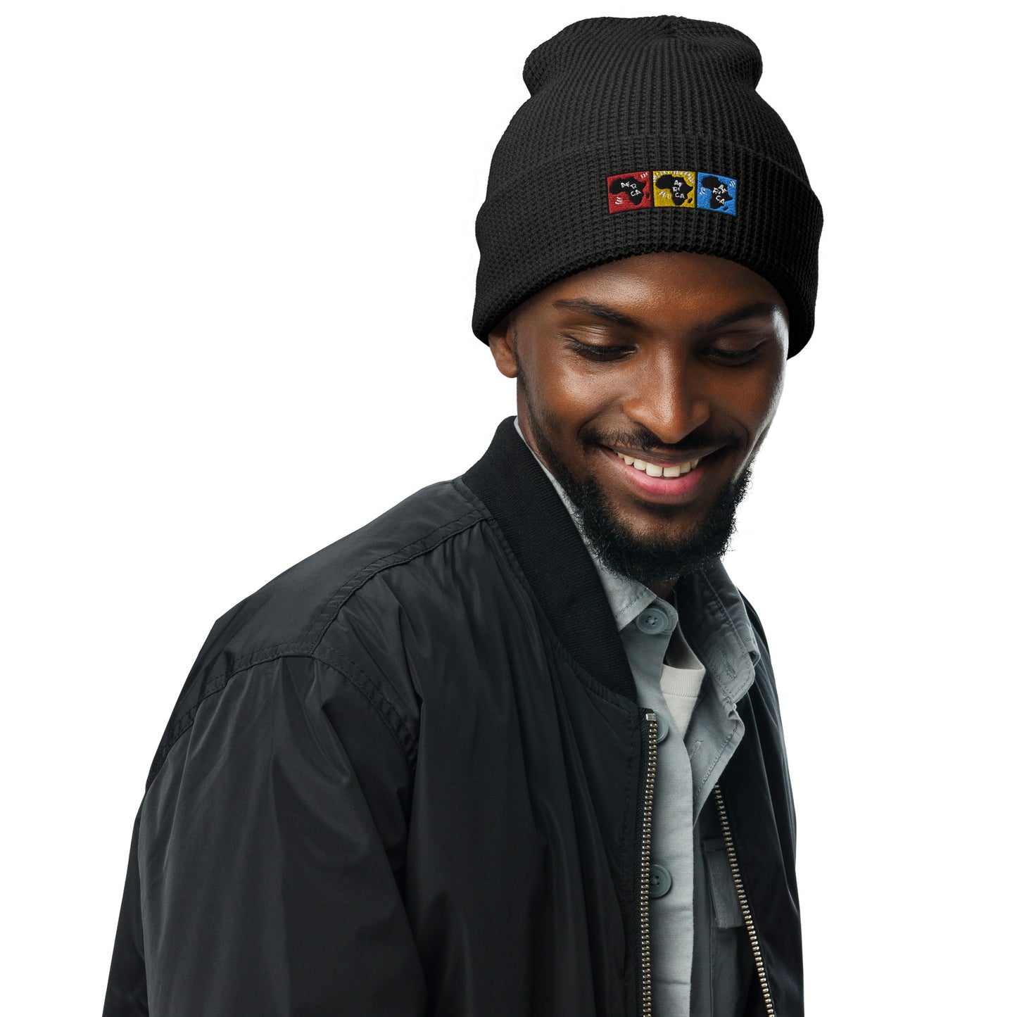 AFRICA PRIMARY Waffle Beanie