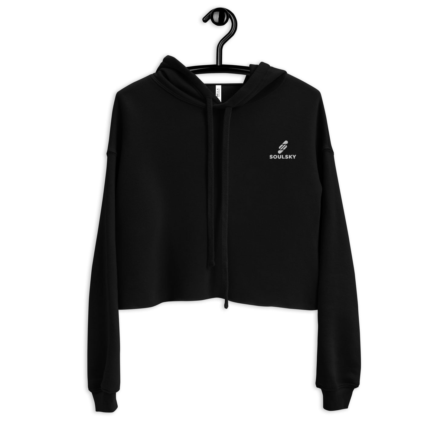 SOULSKY Logo Cropped Hoodie (Black)